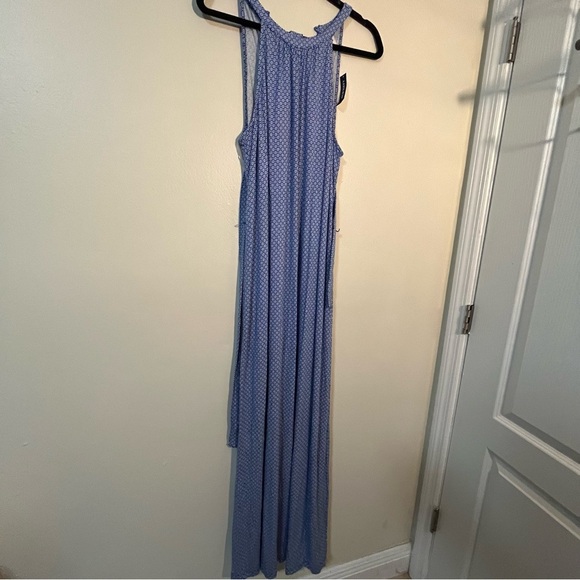 NWT Old Navy Blue and White Floral Patterned Maxi Dress Size Large Costal Beach - Picture 6 of 7